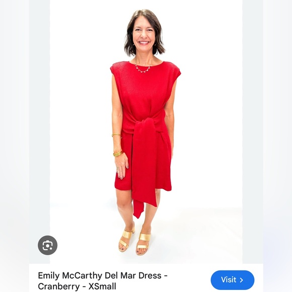 Emily McCarthy Cranberry Red Del Mar Sleeveless Dress - Picture 12 of 14
